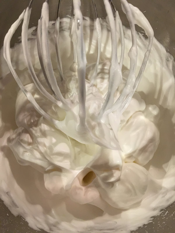 Whisk the egg whites.