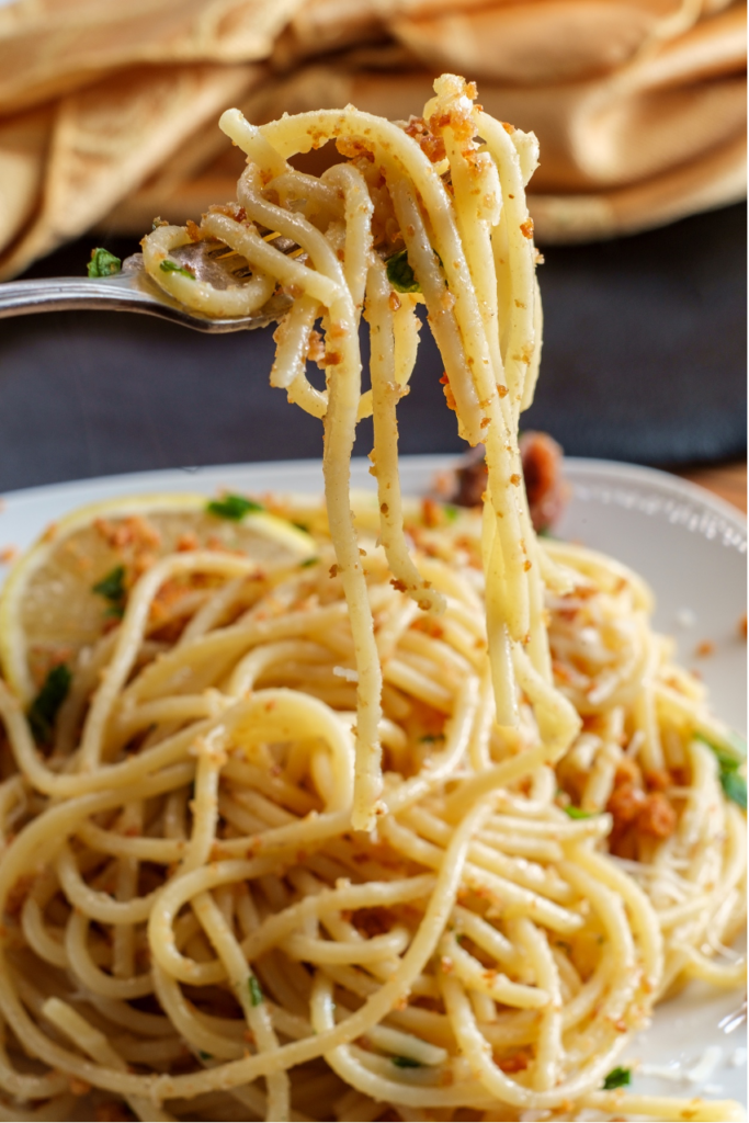 St. Joseph's day pasta being served on the feast day of St. Joseph.