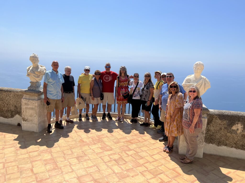 Overlooking the terrace of Infinity in Ravello. A UNESCO site.