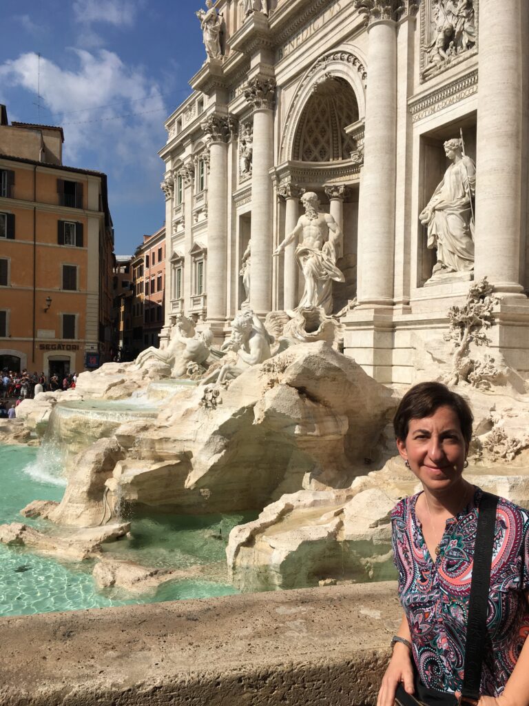 Trevi Fountain in Rome during the daytime. A UNESCO site. 