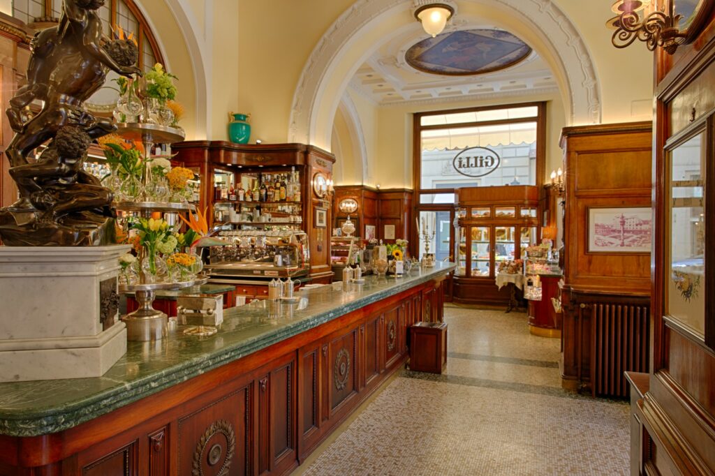 Gilli is as famous for its espresso sit is for the Negroni drinks.