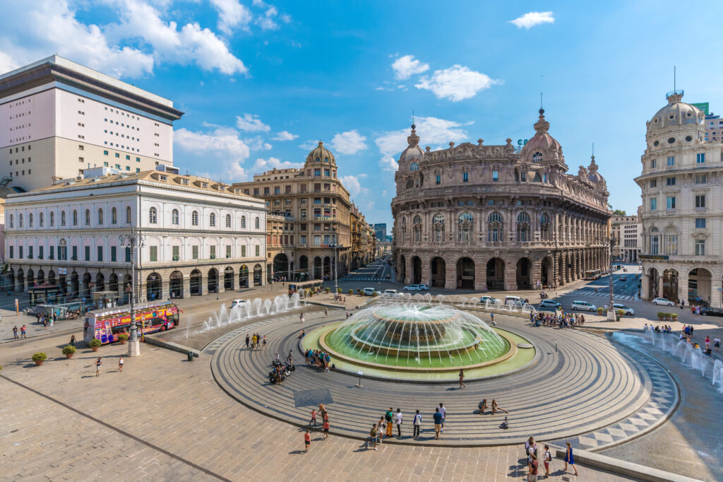 Piazza de Ferrari in Genova.