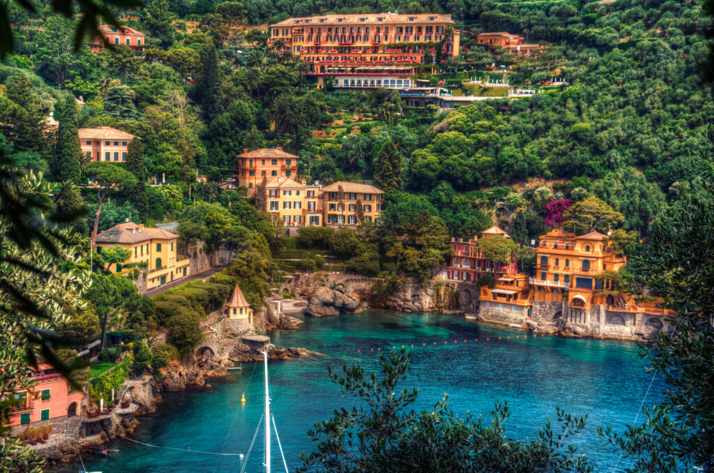The beautiful seaside villas in Portofino.