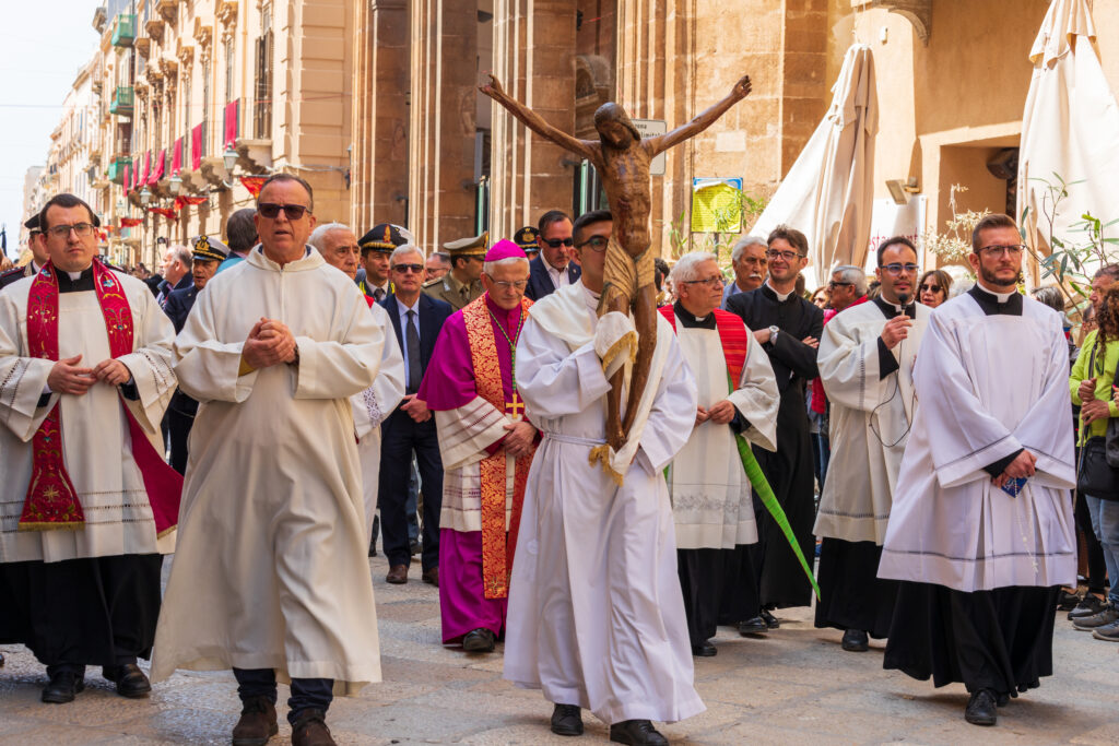 Parade of the Mysteries of Trapani in Sicily.