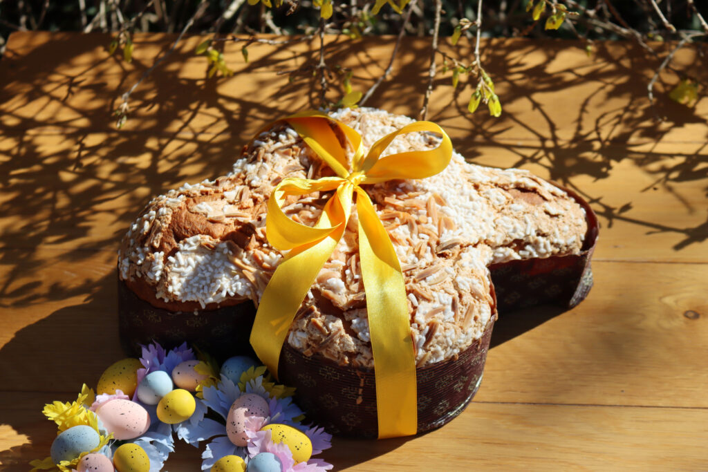 The Easter Colomba is enjoyed during the Easter season in Italy.