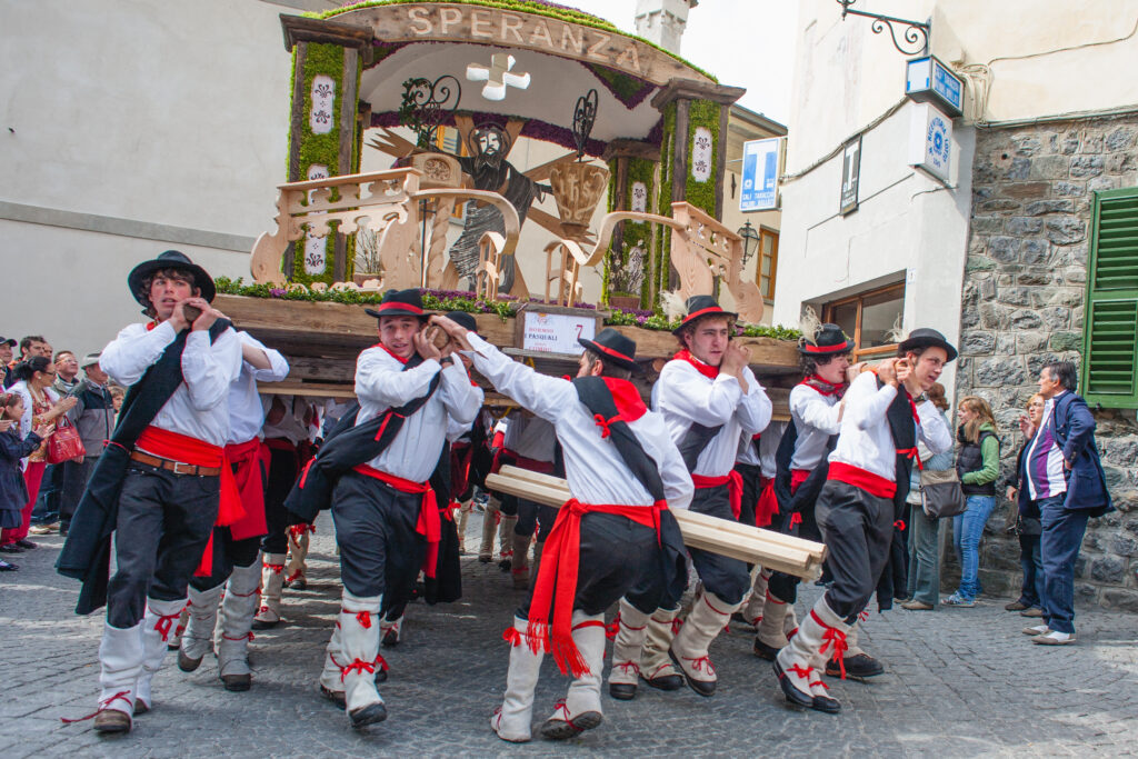 The Easter celebration in Bormio, Lombardy. 