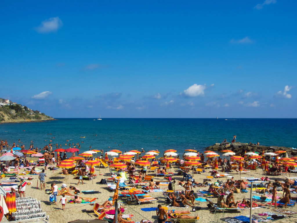 beachgoers in Italy