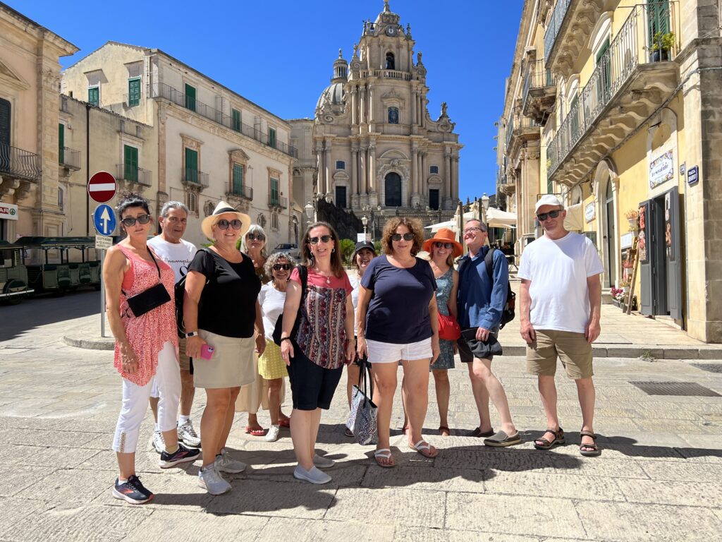 Ragusa Ibla with Cathedral of San Giorgio in the background.