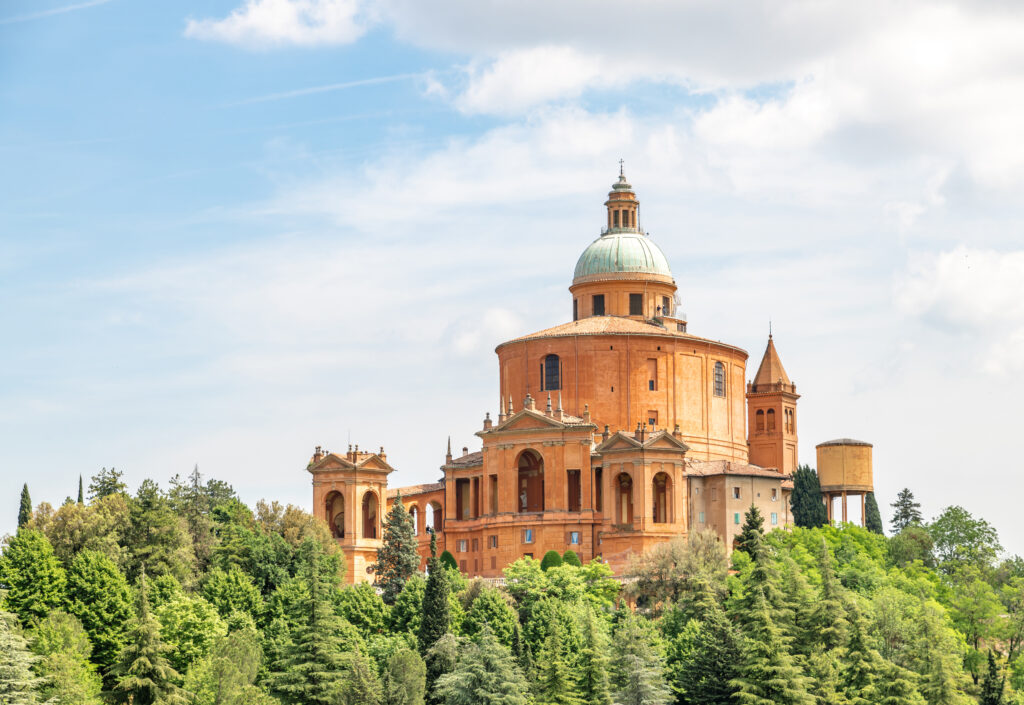 The sanctuary of the Madonna of San Luca in Bologna. One of Italy's Most Beautiful Churches.