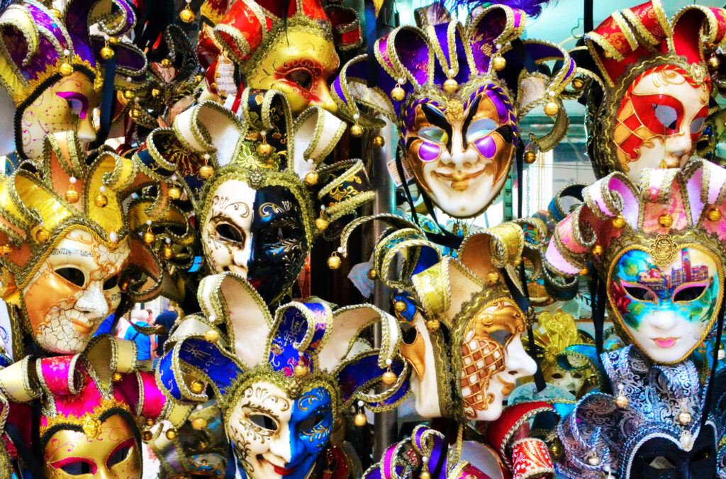 Venetian carnival masks. 
