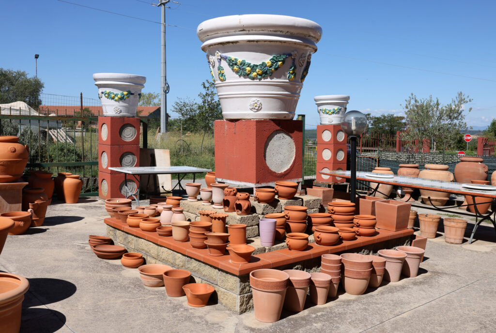 Terracotta pots from Tuscany. 